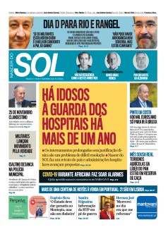 Capa Jornal Nascer do Sol s�bado, 27 / novembro / 2021
