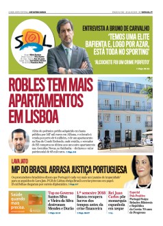 Capa Jornal Nascer do Sol s�bado, 28 / julho / 2018
