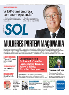 Capa Jornal Nascer do Sol sexta-feira, 29 / setembro / 2023