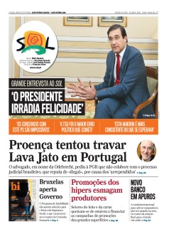 Capa Jornal Nascer do Sol s�bado, 30 / abril / 2016