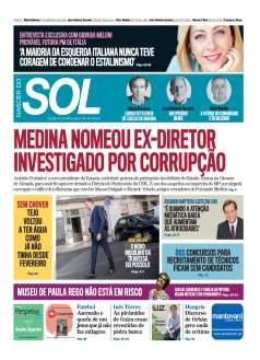 Capa Jornal Nascer do Sol s�bado, 30 / julho / 2022