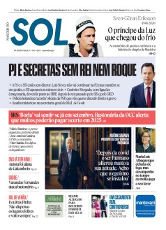 Capa Jornal Nascer do Sol sexta-feira, 30 / agosto / 2024